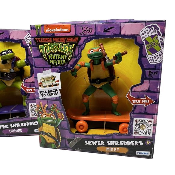 Teenage Mutant Ninja Turtles TMNT Sewer Shredders 5" Set of 4 Skateboard New - Picture 2 of 10